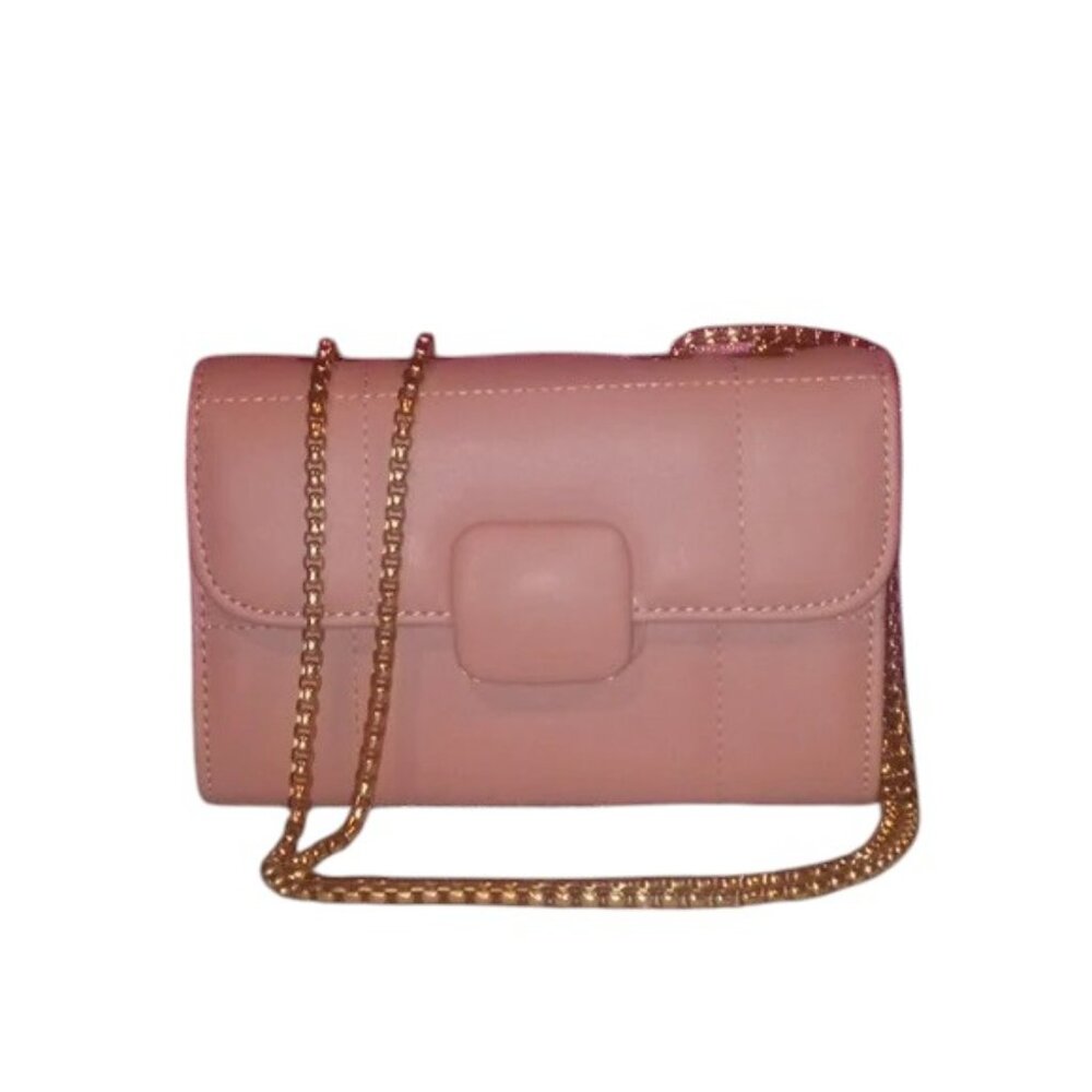 Pink purse | gold strap | adjustable